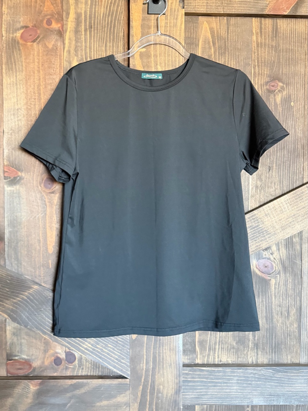 Women’s Black Crew Neck Short Sleeve Tee